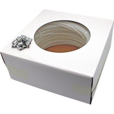 FILO NYOFIL + MORSETTI - NYLON BIANCO MM 4 MT 100 + 20 MORSETTI