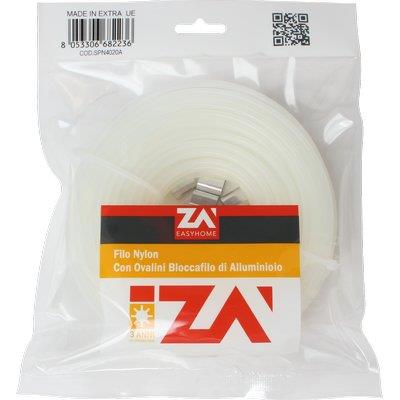 FILO NYOFIL + MORSETTI SELF - NYLON BIANCO MM 4 MT 10 + 2 MORSETTI