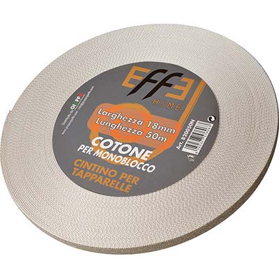 CINTINO AVVOLGIBILI COTONE AVANA/GRIGIO - MM 18 GR/MT 18 MT 50