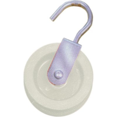 CARRUCOLA NYLON + GANCIO - ZINCATO D.MM 60