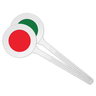 PALETTA SEGNALETICA - POLISTIRENE  ROSSO/VERDE CM 15X46