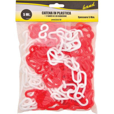CATENA SEGNALETICA HAND - PLT BIANCO/ROSSO D.MM 5 MT  5