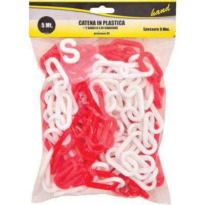 CATENA SEGNALETICA HAND - PLT BIANCO/ROSSO D.MM 8 MT  5