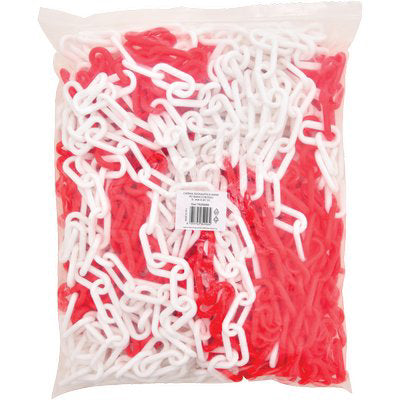CATENA SEGNALETICA HAND - PLT  BIANCO/ROSSO D.MM 8 MT 25