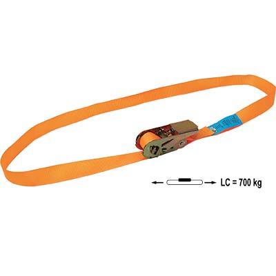 CINGHIA AD ANELLO + CRIC EFFE - L.MT 5,0 H.MM 25 KG 700
