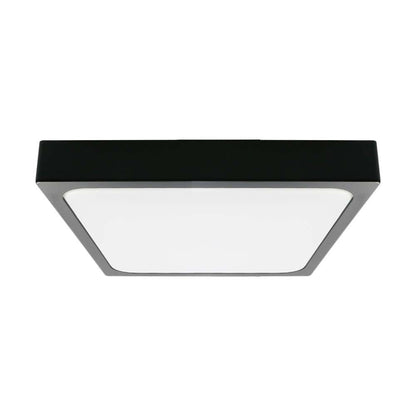 24W LED Dome Light 6500K Square,Black Frame IP44
