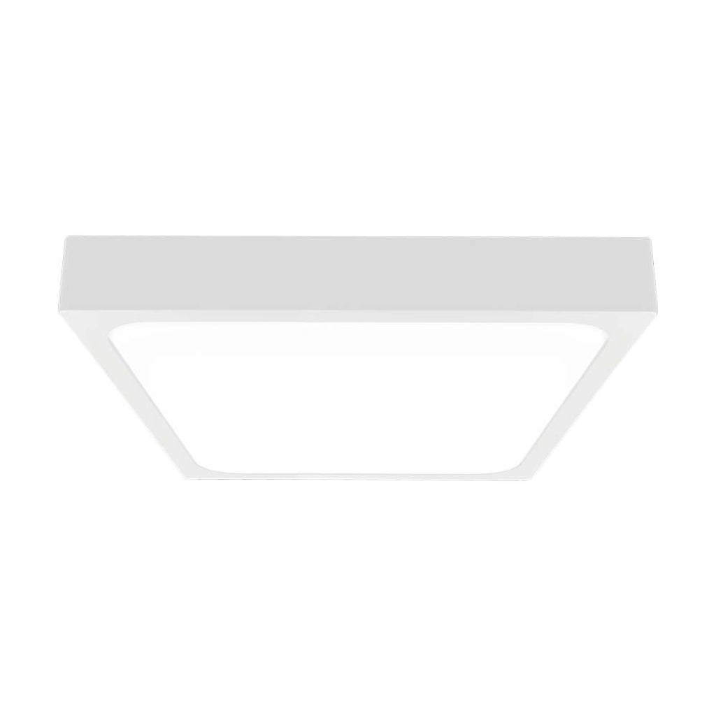 24W LED Dome Light with Microwave Sensor 4000K Square,White Frame IP44