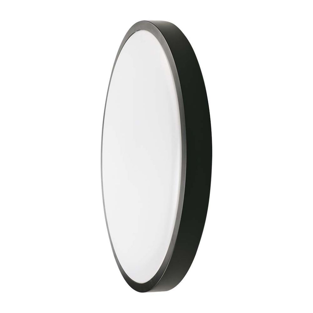 30W LED Dome Light with Microwave Sensor 4000K Round Black Frame IP44