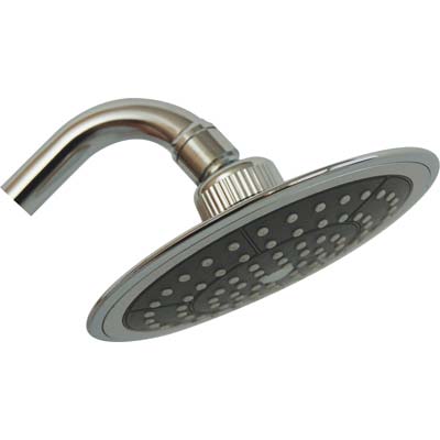 SOFFIONE DOCCIA + SNODO ROUND - ABS CROMATO 1/2F MM 150