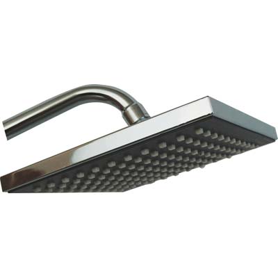 SOFFIONE DOCCIA + SNODO QUADRO - ABS CROMATO 1/2F MM 200X200