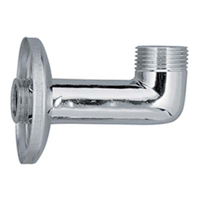CURVETTA 90° X DOCCETTA - OTTONE CROMATO 1/2M