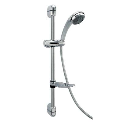 SALISCENDI DOCCETTA 3 GETTI JET - ABS CROMATO TUBO MM 25 + FLEX CM 150 + D.MM 80