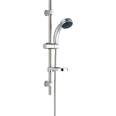 SALISCENDI DOCCETTA 5 GETTI IBISCO EFFE - ABS CROMATO TUBO MM 25 + FLEX CM 150 + D.MM 82