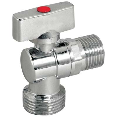 RUBINETTO A SFERA X LAVATRICE - OTTONE CROMATO 1/2MX3/4M
