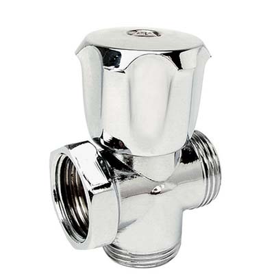 RUBINETTO A VITE 3 VIE X LAVATRICE 255 ITAP - OTTONE CROMATO 1/2MX3/4M