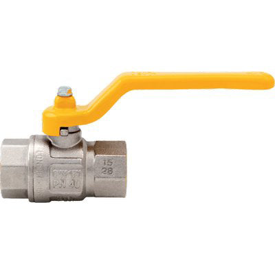 VALVOLA SFERA GAS + LEVA FF LONDON 066 ITAP - OTTONE NICHELATO 1"F