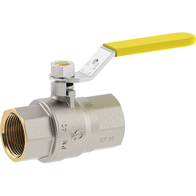 VALVOLA SFERA GAS + LEVA FF FUTURGAS FIV - OTTONE NICHELATO 1/2F
