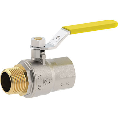 VALVOLA SFERA GAS + LEVA MF FUTURGAS FIV - OTTONE NICHELATO 3/4MF