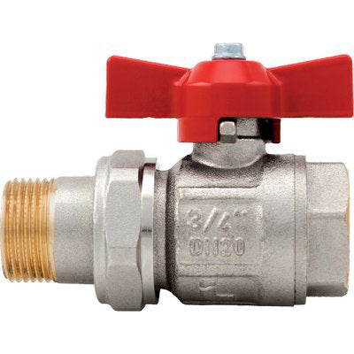 VALVOLA SFERA TOTALE MF FARFALLA IDEAL 098 ITAP - OTTONE NICHELATO 1"MF