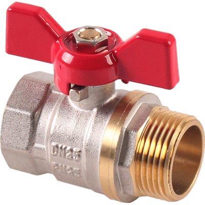 VALVOLA SFERA MF FARFALLA STARS - OTTONE NICHELATO 1/2"MF