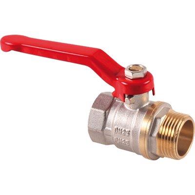 VALVOLA SFERA MF LEVA STARS - OTTONE NICHELATO 1"MF