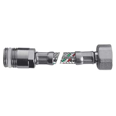 FLESSIBILE FLEXCORE MF PROLUNGATO PARIGI - INOX 304/PE-RT + GUARNIZIONE 1/2MF CM 30