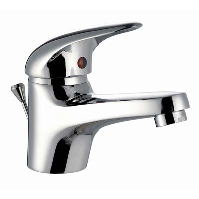 MISCELATORE LAVABO START H25 CROLLA - OTTONE CROMATO + PILETTA 1"1/4
