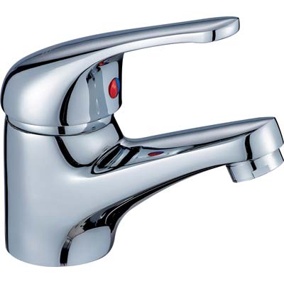 MISCELATORE LAVABO SIRIO H23 CROLLA - OTTONE CROMATO + PILETTA 1"1/4
