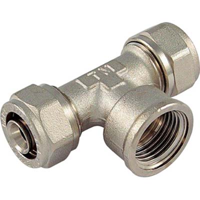 TEE MULTISTRATO FILETTO FEMMINA BAMPI - OTTONE MM 16X1/2