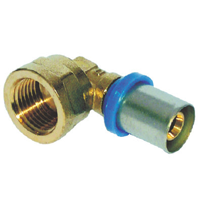 GOMITO MULTISTRATO PRESSARE FIL FEMMINA BAMPI - OTTONE MM 20X1/2F