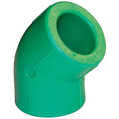 GOMITO PPR A SALDARE 45° - VERDE MM 25