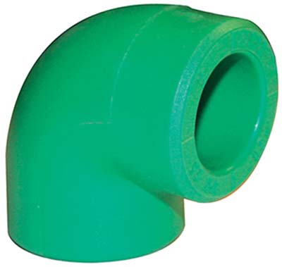 GOMITO PPR A SALDARE 90° - VERDE MM 20