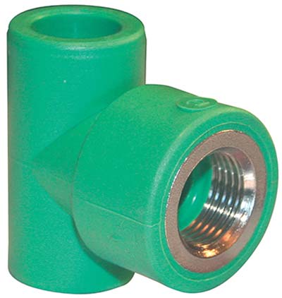 TEE PPR A SALDARE FILETTO FEMMINA - VERDE MM 20X1/2FX20