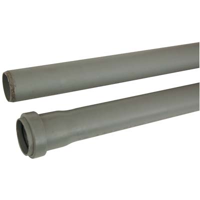 TUBO SCARICO IDRICO AD INNESTO 1 BICCHIERE - PP GRIGIO MM 90 CM 100
