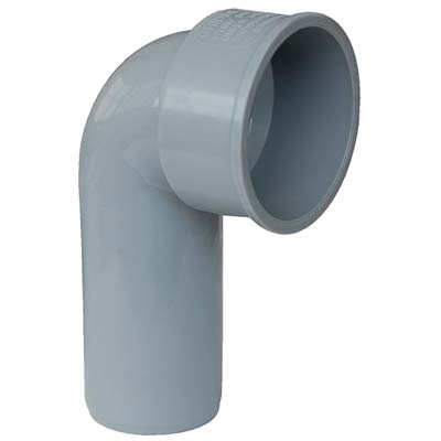 CURVA TECNICA SCARICO IDRICO AD INNESTO - PP GRIGIO MM 40/50