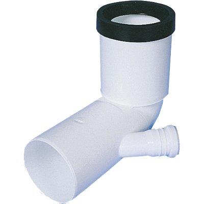 CURVA WC PROLUNGATA + 1 ATTACCO SCARICO IDRICO - PP BIANCO MM 90X40