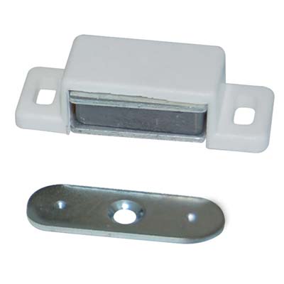 CRICCHETTO MAGNETICO SPORTELLI 306 - MM 48 H.MM 15 KG 6 + INCONTRO BIANCO