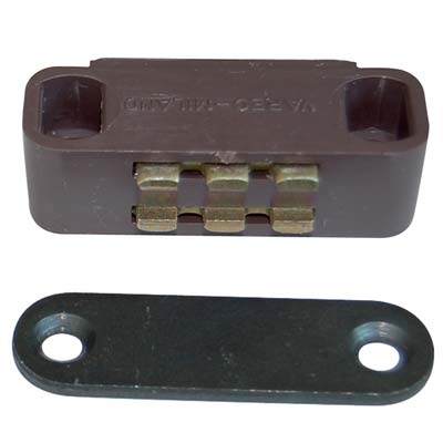CRICCHETTO MAGNETICO SPORTELLI UC12 VAREC - MM 40 H.MM 16 KG 5 + INCONTRO MARRONE
