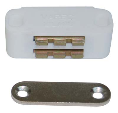CRICCHETTO MAGNETICO SPORTELLI UC14 VAREC - MM 45 H.MM 20 KG 7 + INCONTRO BIANCO