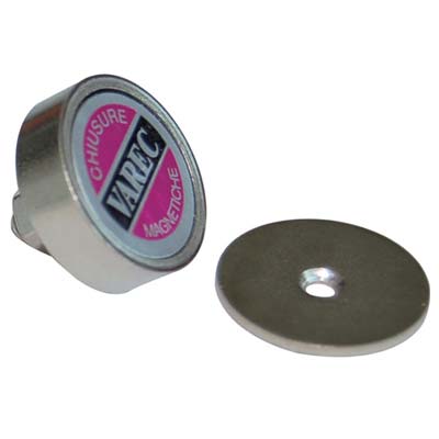CRICCHETTO MAGNETICO A PASTICCA RPV VAREC - MM 22 KG 3,0 + PERNO + INCONTRO