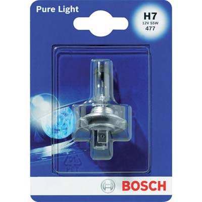 LAMPADA AUTO ANTERIORI PURE LIGHT H7 012 BOSCH - ALOGENA VOLT 12 WATT 55