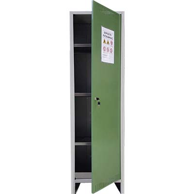 ARMADIO FITOFARMACI SMONTATO PROMETAL - VERN GRIGIO/VERDE H.MM 1795 MM  500X400