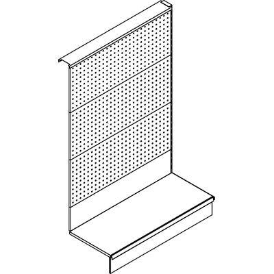 ESTENSIONE SCAFFALE A PARETE MARKET - SCHIENALE MIX RAL 9016 CM 100 H.CM 155