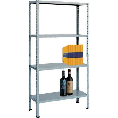 SCAFFALE KIT 4 RIPIANI ASTE SPEZZATE PROMETAL - VERN BIANCO CM 30X80 H.CM 151