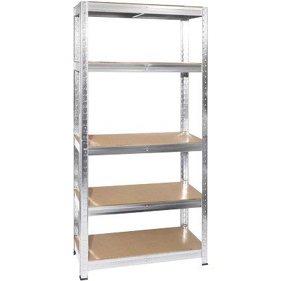 SCAFFALE KIT 5 RIPIANI WORKIT - ZINCATO MDF MM 4 CM 90X40X180