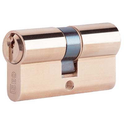 CILINDRO SAGOMATO 8209 ISEO - OTTONE CHIAVI 3 CAMMA DIN MM 56 28+28