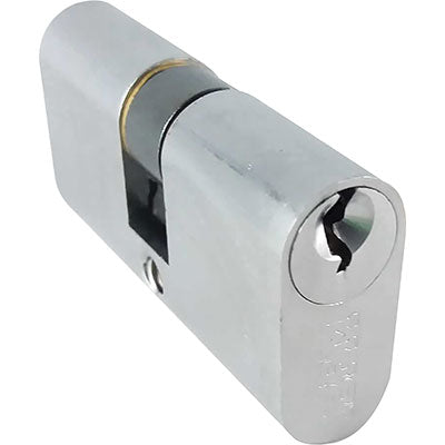 CILINDRO OVALE 2302 CS IBFM - OTTONE CROMO SATINATO CHIAVI 3 MM 60 30+30
