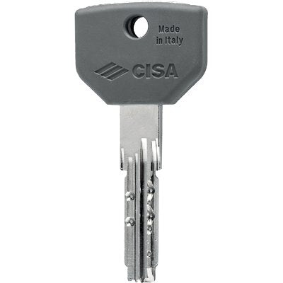 CHIAVE PUNZONATA CISA 00670.10 ORIGINALE - OTTONE NICHELATO