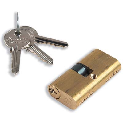 CILINDRO OVALE 09010 CORNI - OTTONE CHIAVI 3 MM 60 30+30