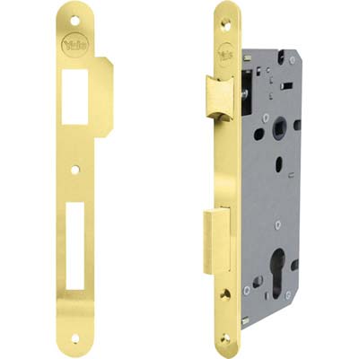 SERRATURA LEGNO INFILARE 52X YALE - B.T OTTONATO F.MM 22 F.SAGOM M2+SCR+Q8 E.MM 40